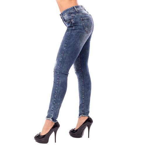 Dámska móda, doplnky - Dámske jeans s potlačou hviezd