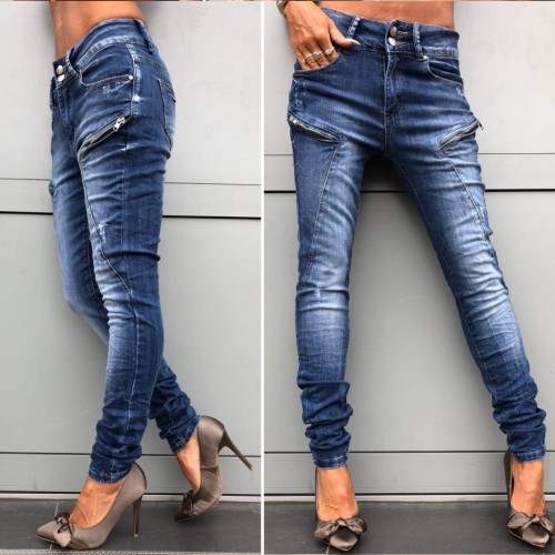 Dámska móda, doplnky - Dámske jeans so zipsami