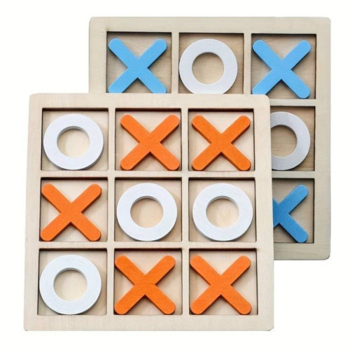 Domácnosť a zábava - Drevená stolová hra XOXO - piškvorky na cesty
