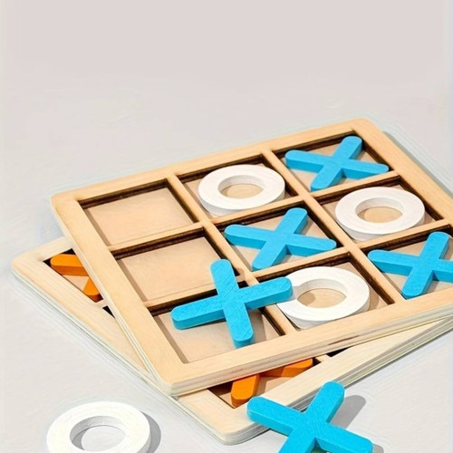 Domácnosť a zábava - Drevená stolová hra XOXO - piškvorky na cesty