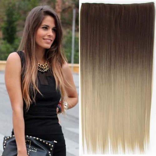 Predlžovanie vlasov, účesy - Clip in vlasy - 60 cm dlhý pás vlasov - ombre štýl - odtieň 10 T 16