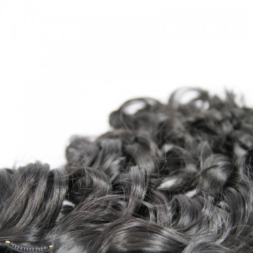 Predlžovanie vlasov, účesy - Clip in pás vlasov - kučery 55 cm - odtieň 1B