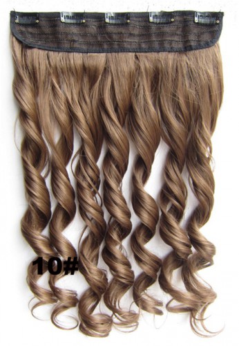 Predlžovanie vlasov, účesy - Clip in pás vlasov - kučery 55 cm - odtieň 10