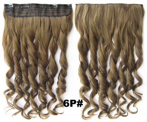 Predlžovanie vlasov, účesy - Clip in pás vlasov - kučery 55 cm - odtieň 6P