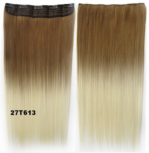 Predlžovanie vlasov, účesy - Clip in vlasy - rovný pás - ombre - odtieň 27 T 613