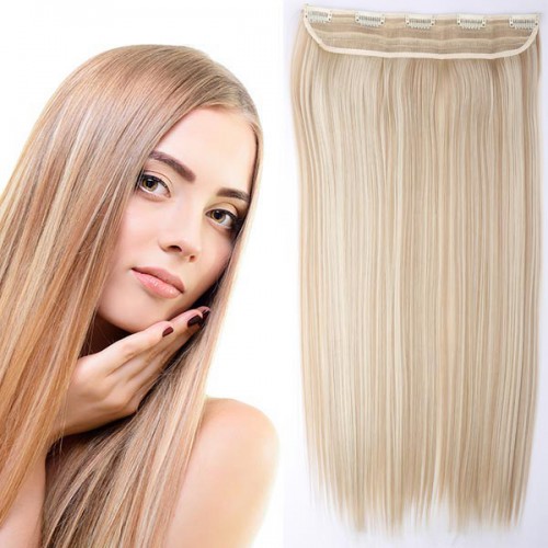 Predlžovanie vlasov, účesy - Clip in vlasy - 60 cm dlhý pás vlasov - odtieň F18/613