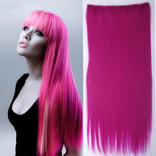 Predlžovanie vlasov, účesy - Clip in vlasy - 60 cm dlhý pás vlasov - odtieň Rose Pink
