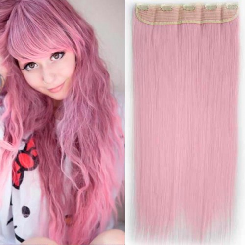 Predlžovanie vlasov, účesy - Clip in vlasy - 60 cm dlhý pás vlasov - odtieň Light Pink