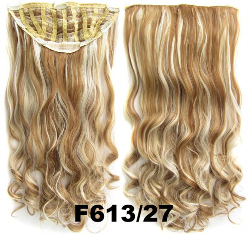 Predlžovanie vlasov, účesy - Clip in pás Jessica 60 cm vlnitý - odtieň F613/27