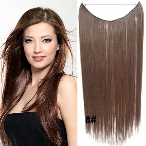 Predlžovanie vlasov, účesy - Flip in vlasy - 55 cm dlhý pás vlasov - odtieň 8
