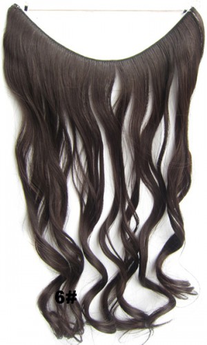 Predlžovanie vlasov, účesy - Flip in vlasy - vlnitý pás vlasov 45 cm - odtieň 6