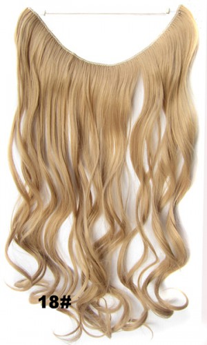 Predlžovanie vlasov, účesy - Flip in vlasy - vlnitý pás vlasov 45 cm - odtieň 18