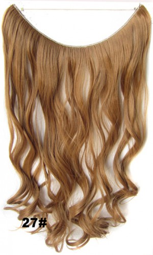 Predlžovanie vlasov, účesy - Flip in vlasy - vlnitý pás vlasov 45 cm - odtieň 27
