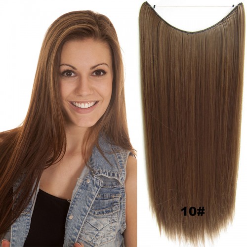 Predlžovanie vlasov, účesy - Flip in vlasy - 60 cm dlhý pás vlasov - odtieň 10