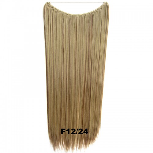 Predlžovanie vlasov, účesy - Flip in vlasy - 60 cm dlhý pás vlasov - odtieň F12/24