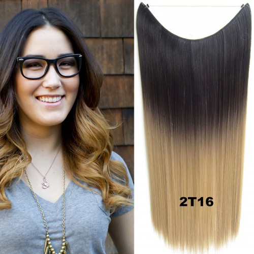 Predlžovanie vlasov, účesy - Flip in vlasy - 55 cm dlhý pás vlasov - odtieň 2 T 16