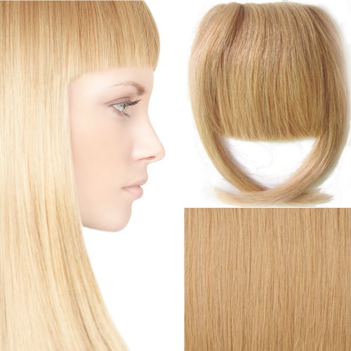 Predlžovanie vlasov, účesy - Clip in ofina - REMY 100% ľudské vlasy - 27 - karamelová