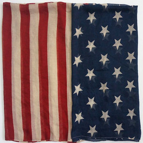 Dámska móda, doplnky - Šatka - šál - retro americká vlajka