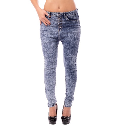 Dámska móda, doplnky - Dámske plesňové jeans so zníženým sedom