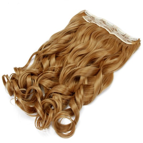 Predlžovanie vlasov, účesy - Clip in vlasový pás - lokne 55 cm - odtieň 27 - plavá