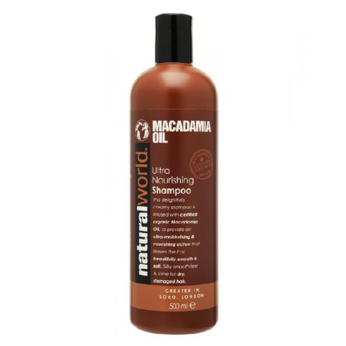 Kozmetika, zdravie - Natural World Macadamia oil vlasový šampón, 500 ml