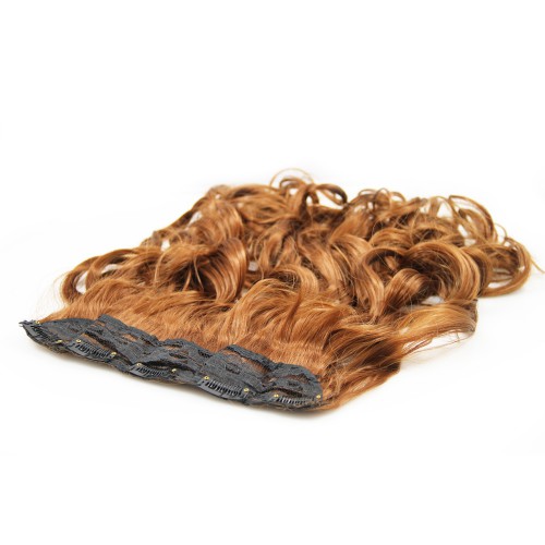 Predlžovanie vlasov, účesy - Clip in pás vlasov - lokne 50 cm - odtieň 30