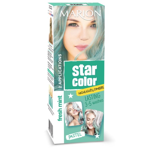 Kozmetika, zdravie - Marion Star Color zmývateľná farba na vlasy Fresh Mint, 2 x 35 ml