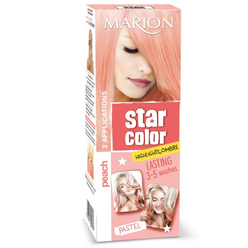Kozmetika, zdravie - Marion Star Color zmývateľná farba na vlasy Pastel Peach, 2 x 35 ml
