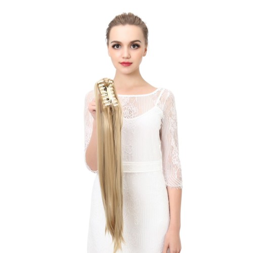 Predlžovanie vlasov, účesy - Colík, vrkoč na štipci - rovný 60 cm