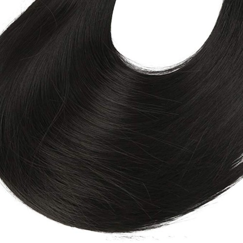 Predlžovanie vlasov, účesy - Clip in sada DE-LUXE, 57 cm, odtieň 2 - čiernohnedá