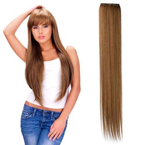 Predlžovanie vlasov, účesy - Rovný clip in pásik vlasov v dĺžke 60 cm - odtieň J