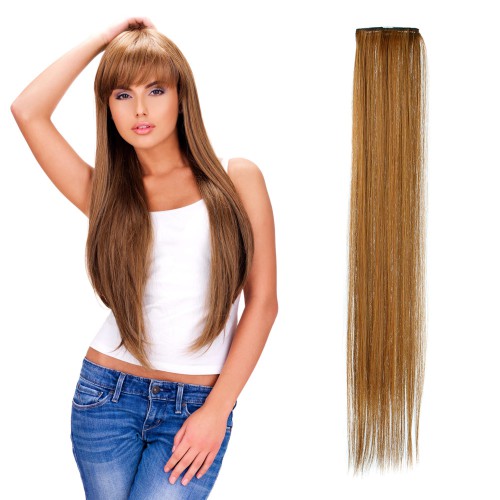 Predlžovanie vlasov, účesy - Rovný clip in pásik vlasov v dĺžke 60 cm - odtieň L