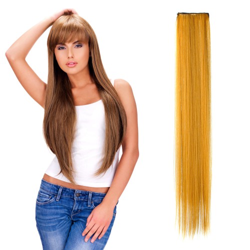 Predlžovanie vlasov, účesy - Rovný clip in pásik vlasov v dĺžke 60 cm - odtieň O
