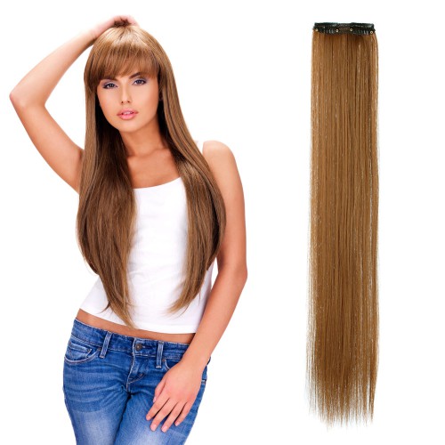 Predlžovanie vlasov, účesy - Rovný clip in pásik vlasov v dĺžke 60 cm - odtieň P