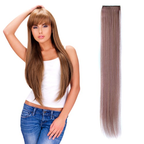 Predlžovanie vlasov, účesy - Rovný clip in pásik vlasov v dĺžke 60 cm - odtieň S