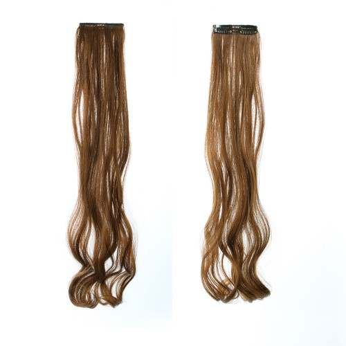 Predlžovanie vlasov, účesy - Vlnitý clip in pásik vlasov v dĺžke 55 cm - odtieň D