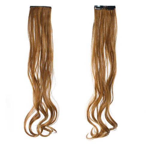 Predlžovanie vlasov, účesy - Vlnitý clip in pásik vlasov v dĺžke 55 cm - odtieň L