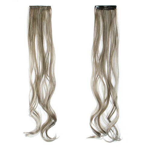 Predlžovanie vlasov, účesy - Vlnitý clip in pásik vlasov v dĺžke 55 cm - odtieň M