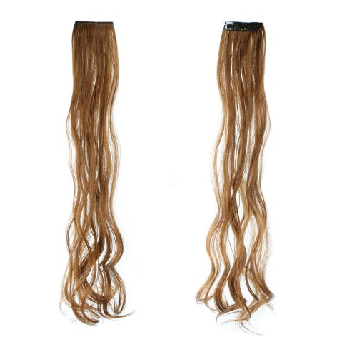 Predlžovanie vlasov, účesy - Vlnitý clip in pásik vlasov v dĺžke 55 cm - odtieň P