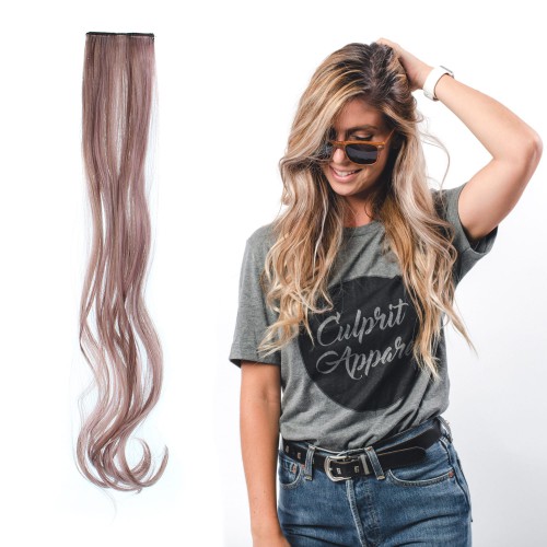Predlžovanie vlasov, účesy - Vlnitý clip in pásik vlasov v dĺžke 55 cm - odtieň S