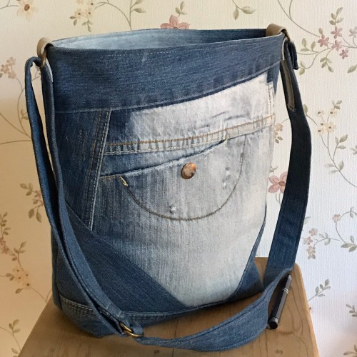 Dámska móda, doplnky - Verato Džínsová taška s vreckom