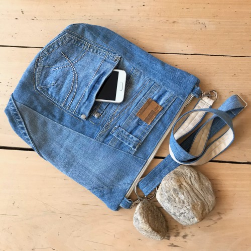 Dámska móda, doplnky - Verato Džínsová taška s vreckami