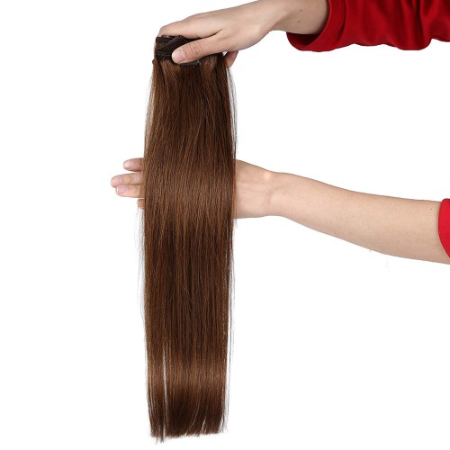 Predlžovanie vlasov, účesy - Clip in vlasy 45 cm ľudské - Remy 70g - odtieň 6