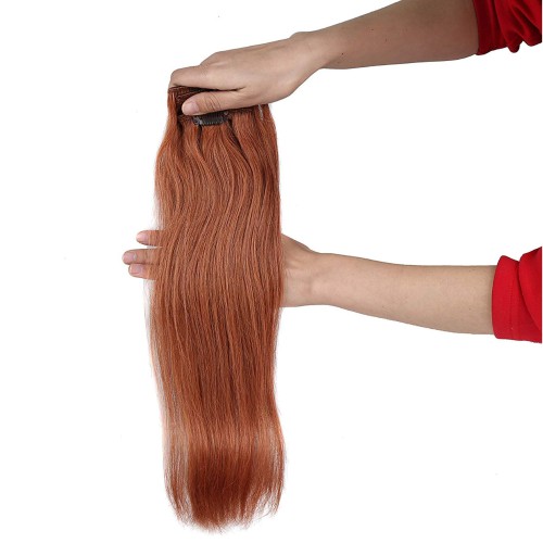 Predlžovanie vlasov, účesy - Clip in vlasy 45 cm ľudské - Remy 70g - odtieň 30