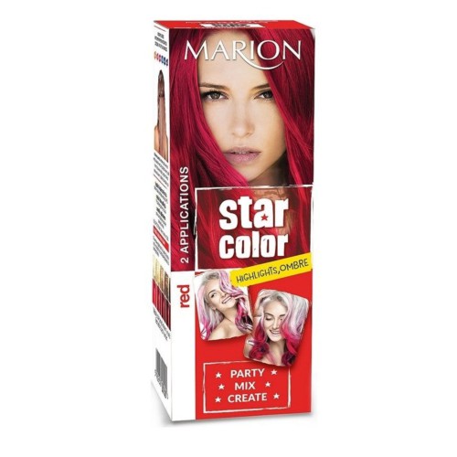 Kozmetika, zdravie - Marion Star Color zmývateľná farba na vlasy Red, 2 x 35 ml