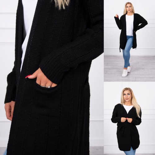 Dámska móda, doplnky - Dámsky pruhovaný sveter - Black