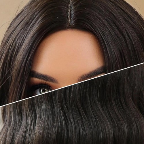 Predlžovanie vlasov, účesy - Parochňa JANA - extra dlhá - hnedá