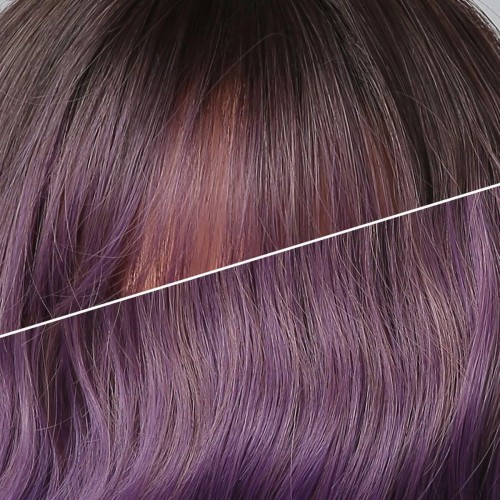 Predlžovanie vlasov, účesy - Parochňa LILA - fialová