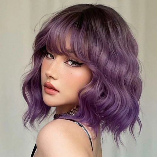 Predlžovanie vlasov, účesy - Parochňa LILA - fialová