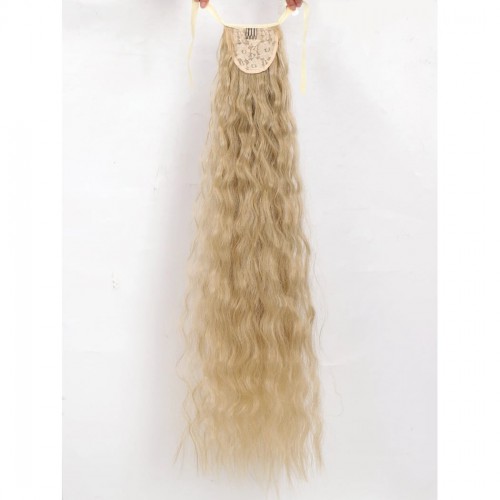 Predlžovanie vlasov, účesy - Vrkoč zvlnený extra dlhý - blond